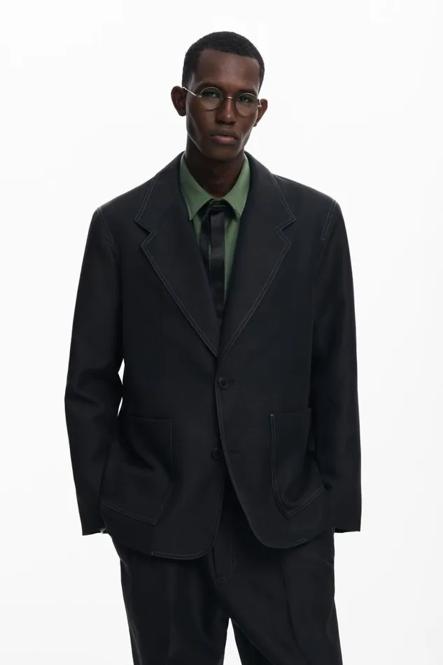 Men Coats And Jackets Desigual Blazer With Contrast Stitching
