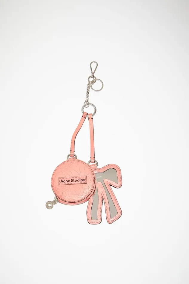 Men Coin Wallet And Bow Mirror Salmon Pink Acne Studios Small Leather Goods