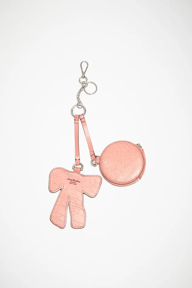 Men Coin Wallet And Bow Mirror Salmon Pink Acne Studios Small Leather Goods