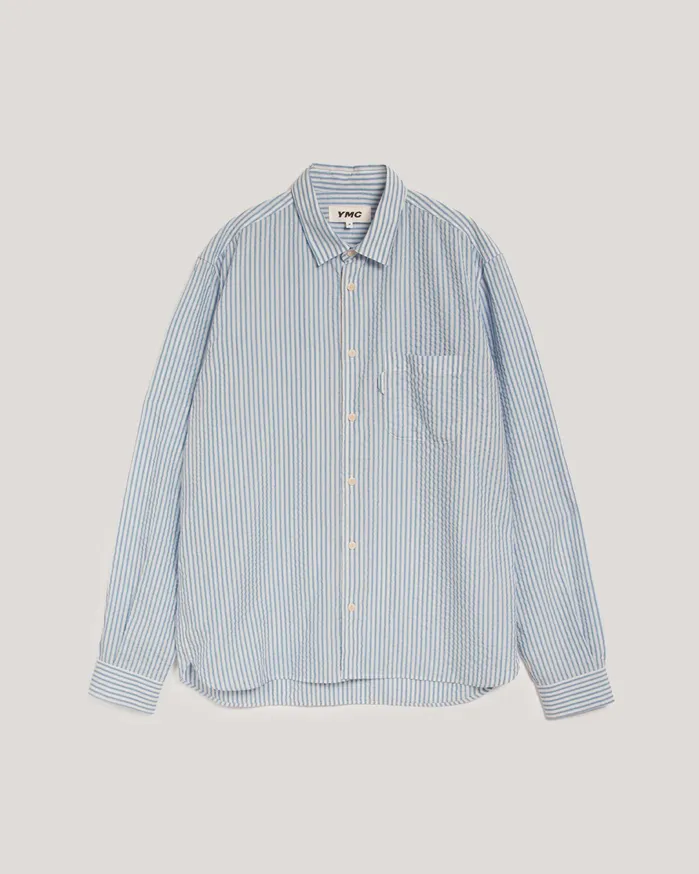 Men Curtis Shirt Blue Multi YMC Shirts