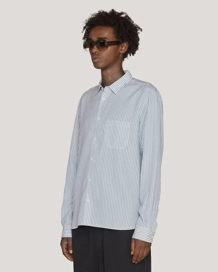 Men Curtis Shirt Blue Multi YMC Shirts