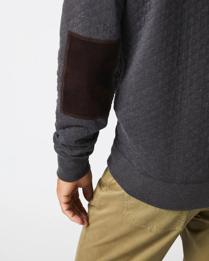 Men Diamond Quilt Shawl Black Billy Reid Sweaters and Sweatshirts