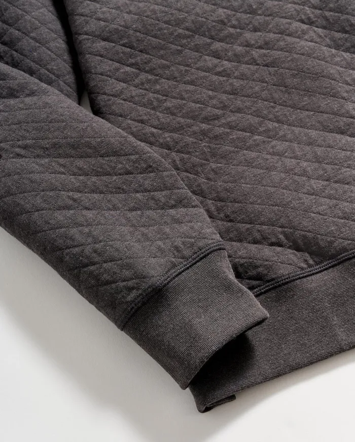 Men Diamond Quilt Shawl Black Billy Reid Sweaters and Sweatshirts