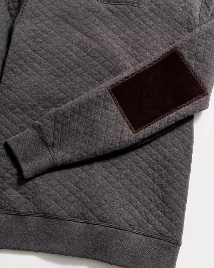 Men Diamond Quilt Shawl Black Billy Reid Sweaters and Sweatshirts