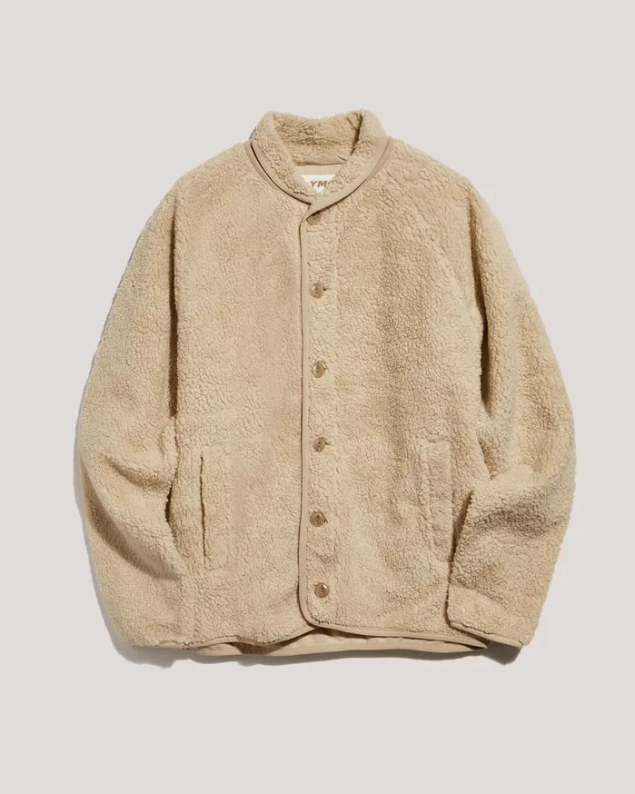 Men Earth Beach Fleece Jacket Natural YMC Outerwear