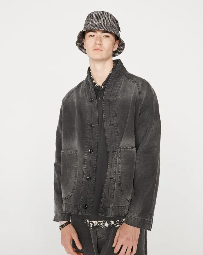 Men Erkin Jacket Washed Black YMC Denim