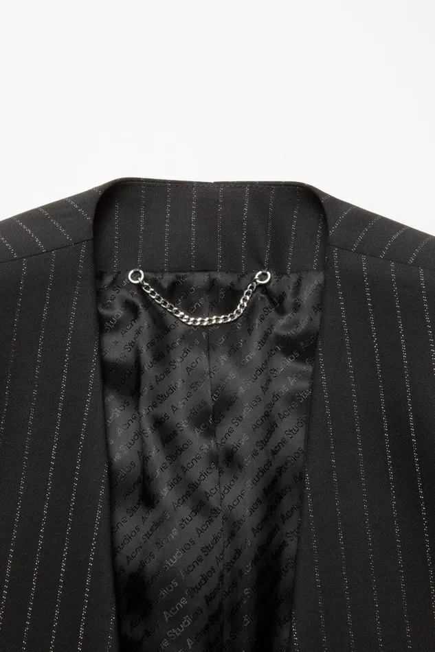 Men Fitted Fit Suit Jacket Black Acne Studios Suit Jackets