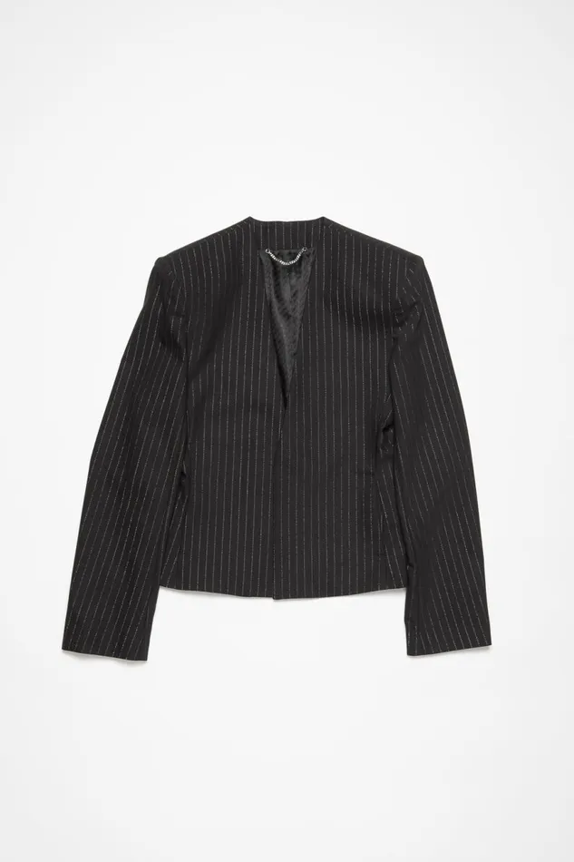 Men Fitted Fit Suit Jacket Black Acne Studios Suit Jackets
