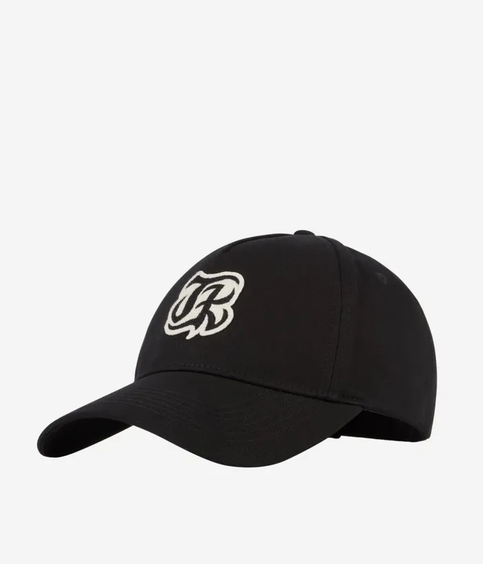 Men Hats and Scarves THE KOOPLES Black Cap With TK Patch