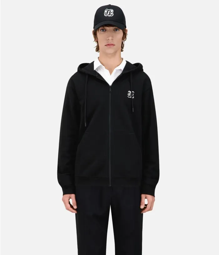 Men Hats and Scarves THE KOOPLES Black Cap With TK Patch Men Hats and Scarves THE KOOPLES Black Cap With TK Patch