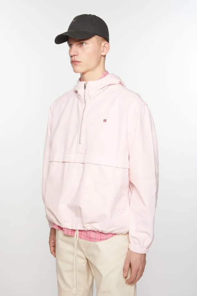 Men Hooded Jacket Pink Acne Studios Outerwear