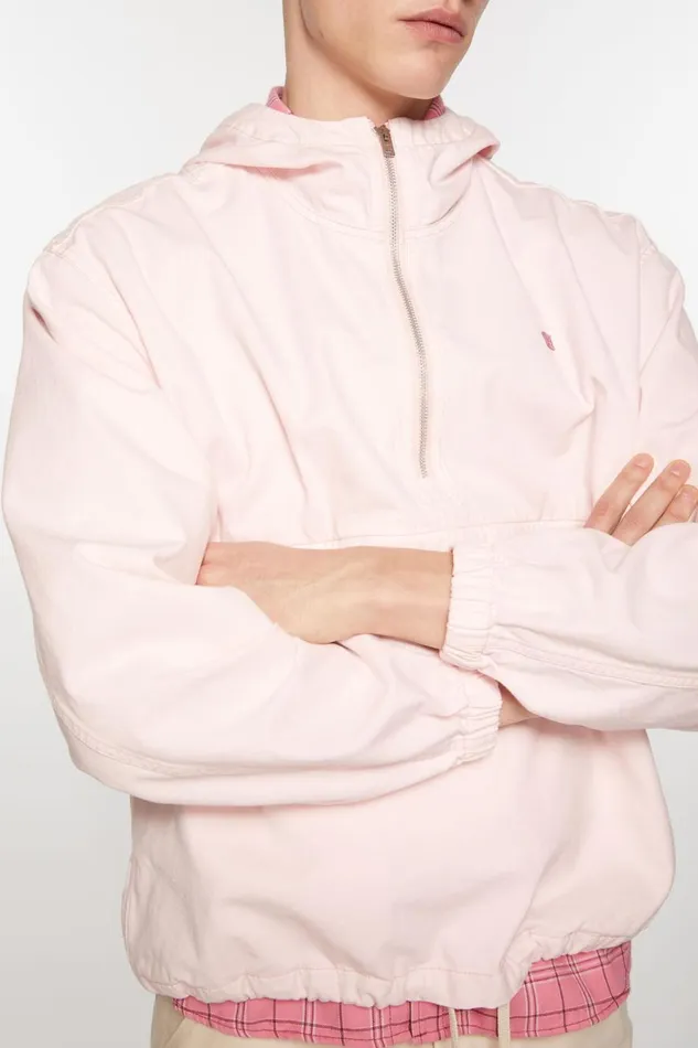 Men Hooded Jacket Pink Acne Studios Outerwear