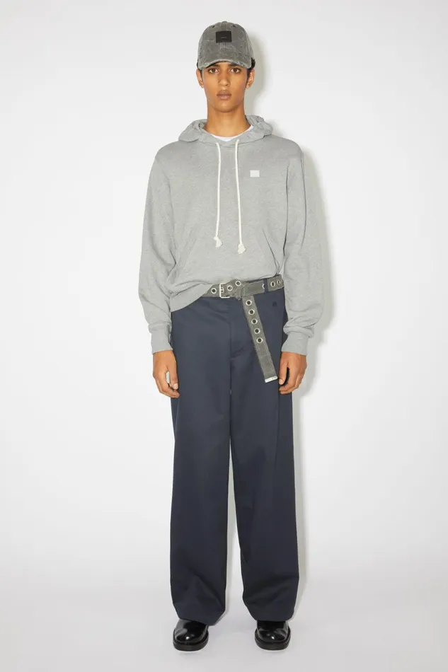 Men Hooded Sweatshirt 8211 Regular Fit Light Grey Melange Acne Studios Sweatshirts