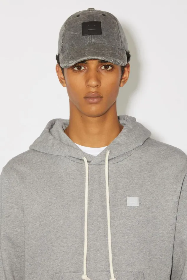 Men Hooded Sweatshirt 8211 Regular Fit Light Grey Melange Acne Studios Sweatshirts