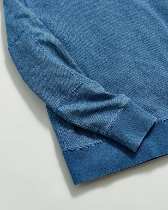Men Indigo Terry Sweatshirt Denim Billy Reid Sweaters and Sweatshirts