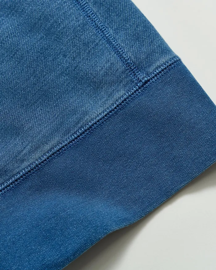 Men Indigo Terry Sweatshirt Denim Billy Reid Sweaters and Sweatshirts
