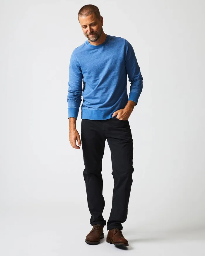 Men Indigo Terry Sweatshirt Denim Billy Reid Sweaters and Sweatshirts