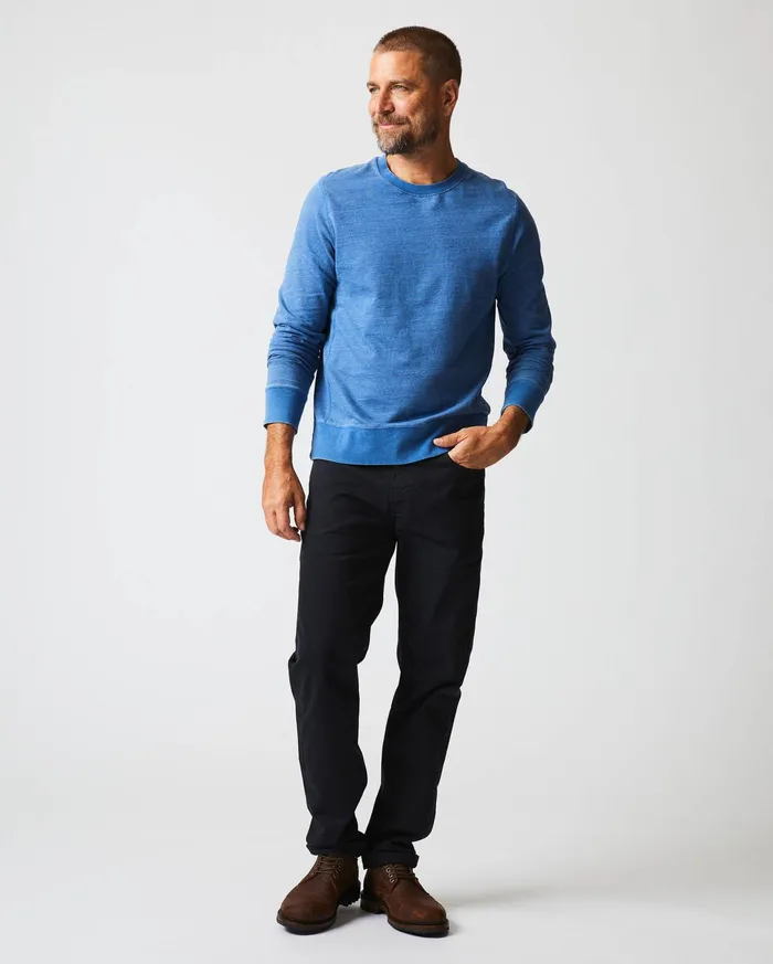 Men Indigo Terry Sweatshirt Denim Billy Reid Sweaters and Sweatshirts