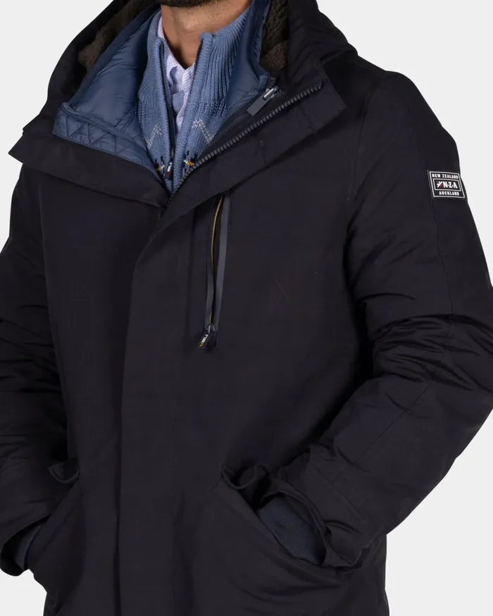 Men Jackets NZA New Zealand Auckland Dark Blue Quilted Parka Jacket 8211 Winter Navy Men Jackets NZA New Zealand Auckland Dark Blue Quilted Parka Jacket 8211 Winter Navy