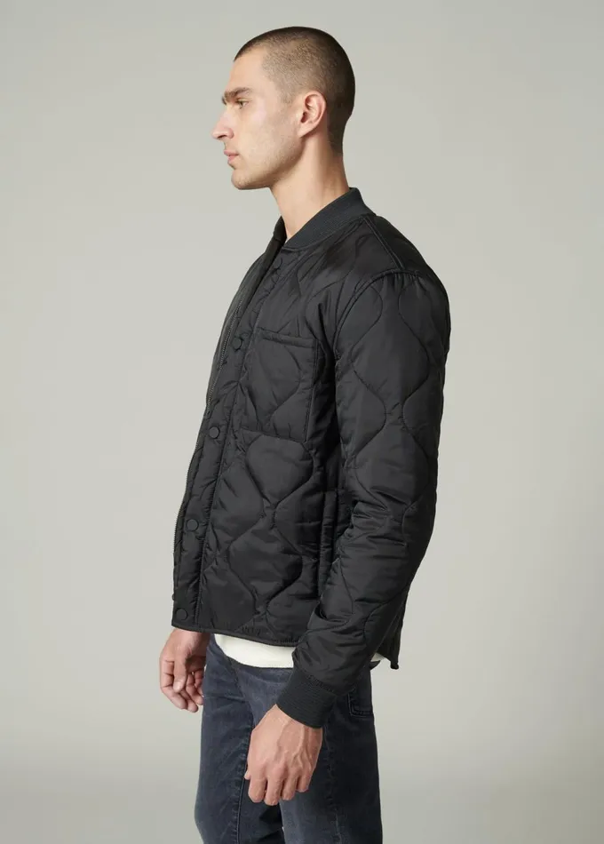 Men Jackets Outerwear Joe039s Jeans RORY BLACK QUILTED BOMBER Black
