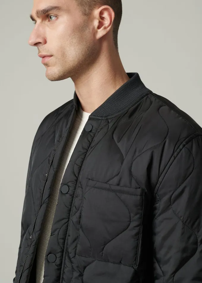 Men Jackets Outerwear Joe039s Jeans RORY BLACK QUILTED BOMBER Black