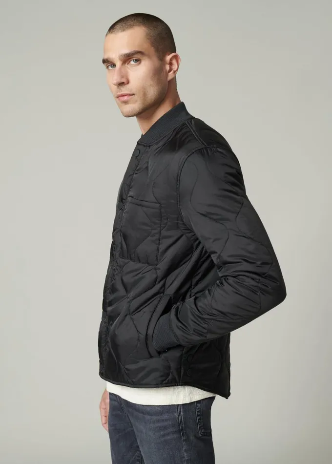 Men Jackets Outerwear Joe039s Jeans RORY BLACK QUILTED BOMBER Black