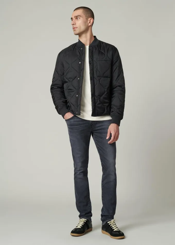 Men Jackets Outerwear Joe039s Jeans RORY BLACK QUILTED BOMBER Black