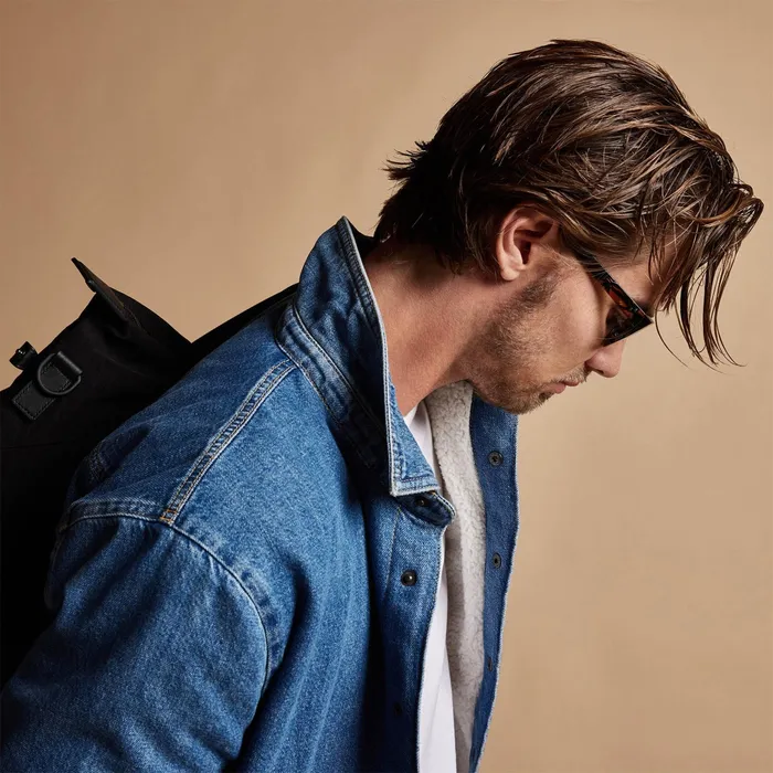 MEN James Perse ASPEN COLLECTION Denim Sherpa Jacket Indigo