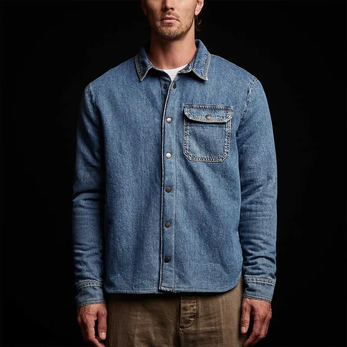 MEN James Perse ASPEN COLLECTION Denim Sherpa Jacket Indigo