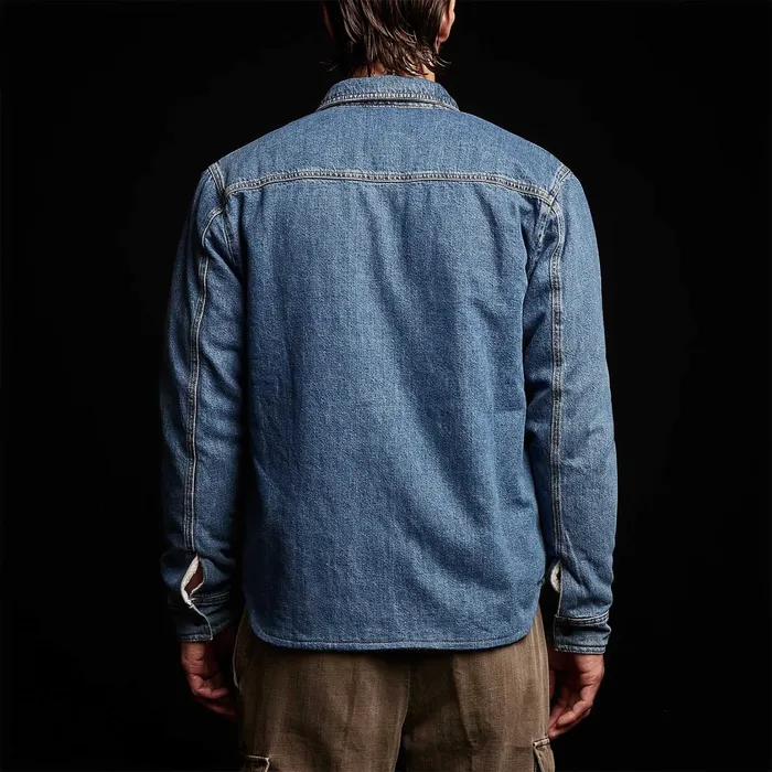 MEN James Perse ASPEN COLLECTION Denim Sherpa Jacket Indigo