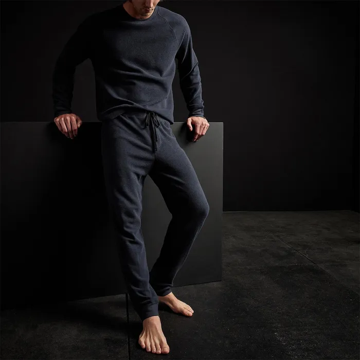 MEN James Perse CASHMERE COLLECTION Thermal Knit Lounge Pant French Navy