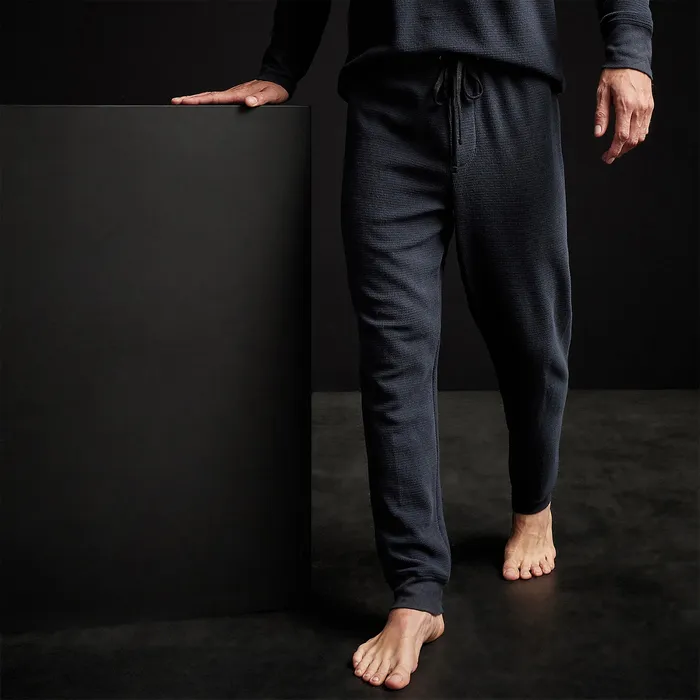 MEN James Perse CASHMERE COLLECTION Thermal Knit Lounge Pant French Navy