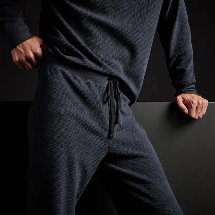 MEN James Perse CASHMERE COLLECTION Thermal Knit Lounge Pant French Navy