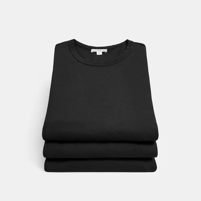 MEN James Perse GIFT SETS 3 Pack Short Sleeve Crew Neck Tee Black
