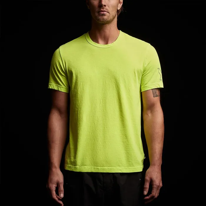 MEN James Perse GRAPHICS YOSEMITE Short Sleeve Crew Neck Bright Neonnavy
