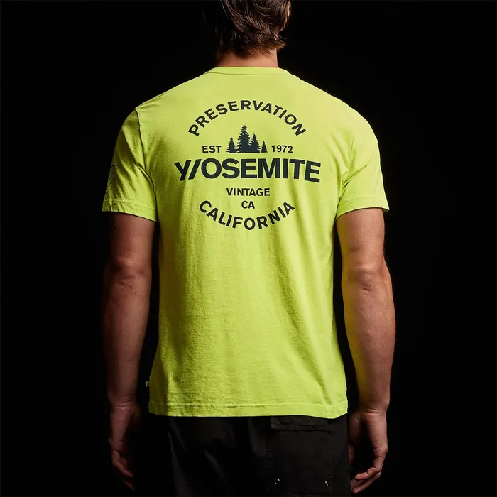 MEN James Perse GRAPHICS YOSEMITE Short Sleeve Crew Neck Bright Neonnavy