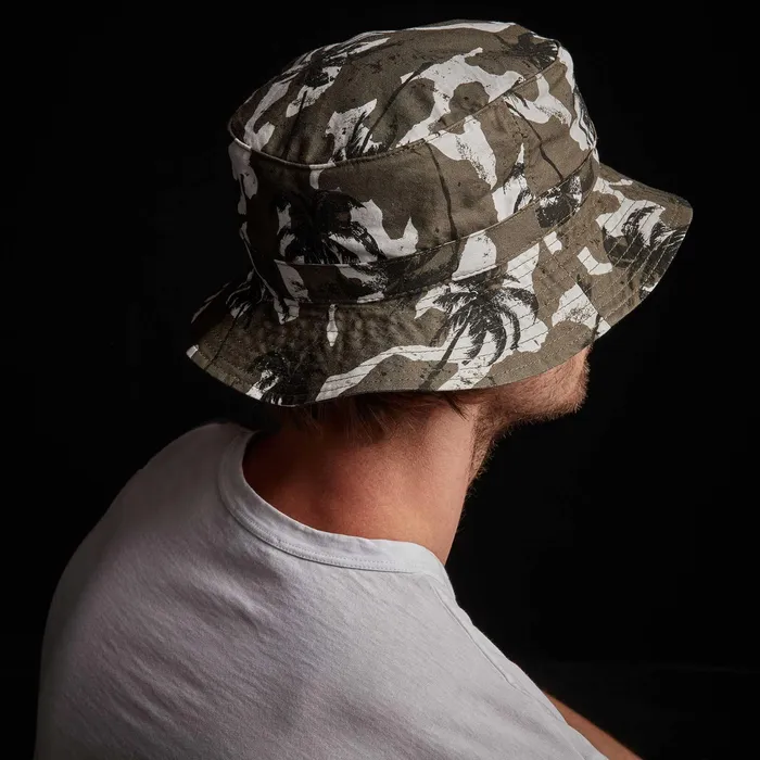 MEN James Perse HATS Camo Palm Print Bucket Hat Jungle