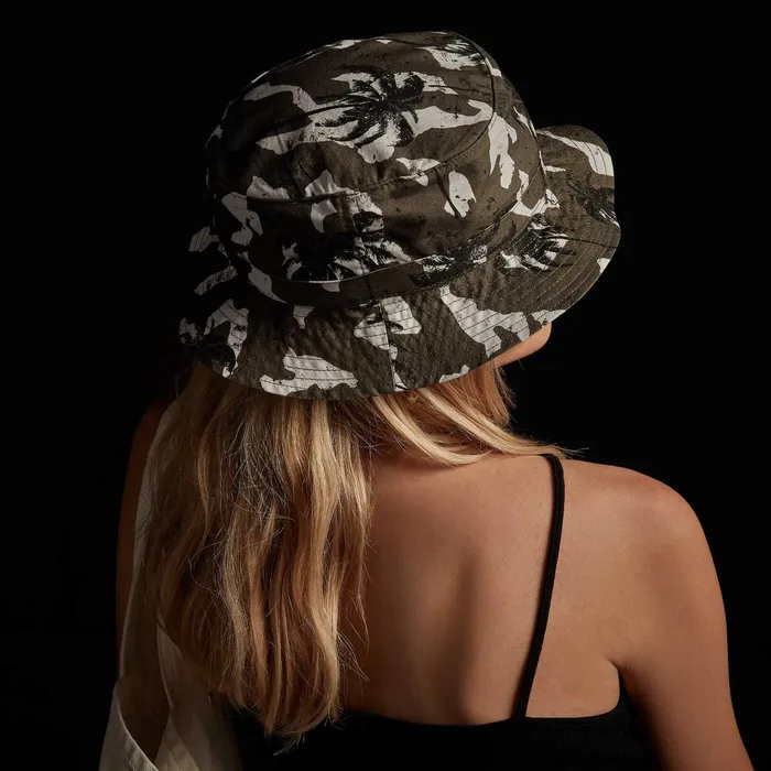 MEN James Perse HATS Camo Palm Print Bucket Hat Jungle