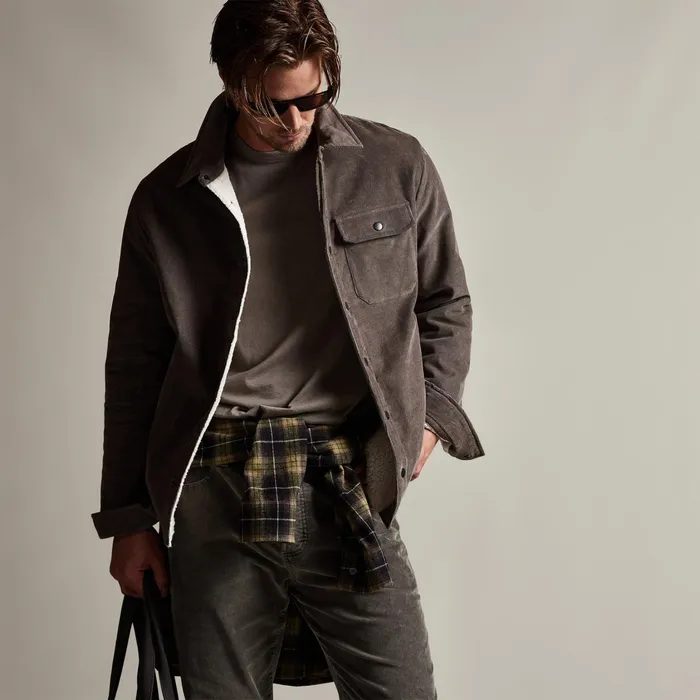 MEN James Perse JACKETSOUTERWEAR Corduroy Sherpa Jacket Burro
