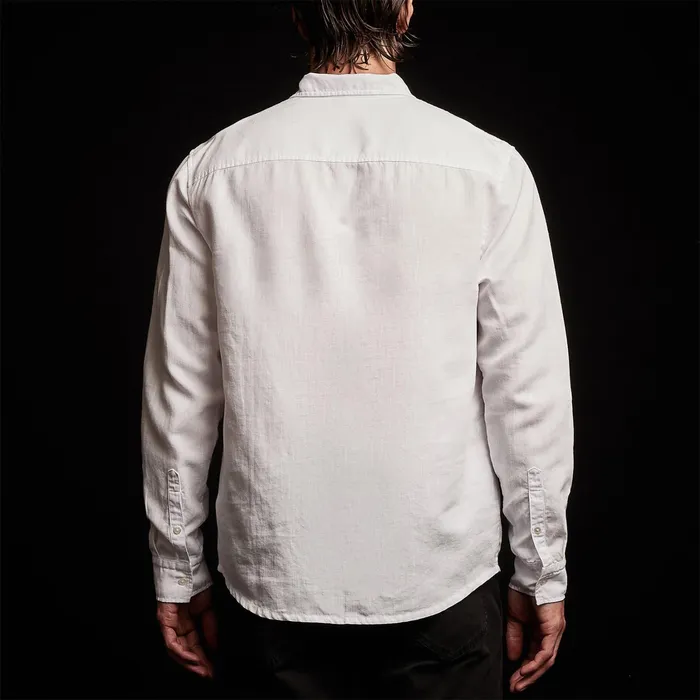 MEN James Perse LOS ANGELES COLLECTION Sierra Cotton Linen Shirt White
