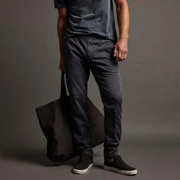 MEN James Perse PANTSDENIM Cotton Linen Cuffed Trouser Maine Pigment