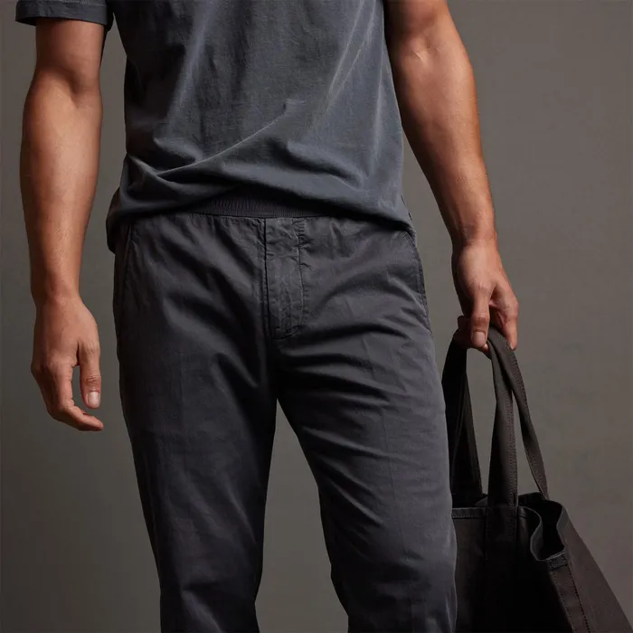 MEN James Perse PANTSDENIM Cotton Linen Cuffed Trouser Maine Pigment