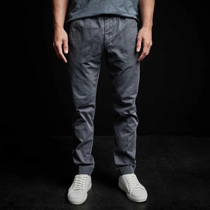 MEN James Perse PANTSDENIM Cotton Linen Cuffed Trouser Maine Pigment