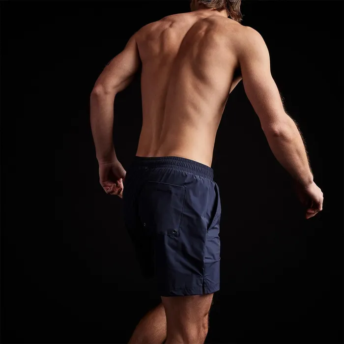 MEN James Perse Performance Swim YOSEMITE Split Hem Board Short True Navy