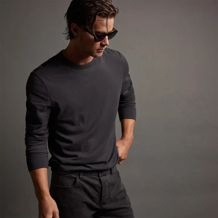 MEN James Perse SWEAT TOPSBOTTOMS Crisp Cotton Terry Pullover Magma