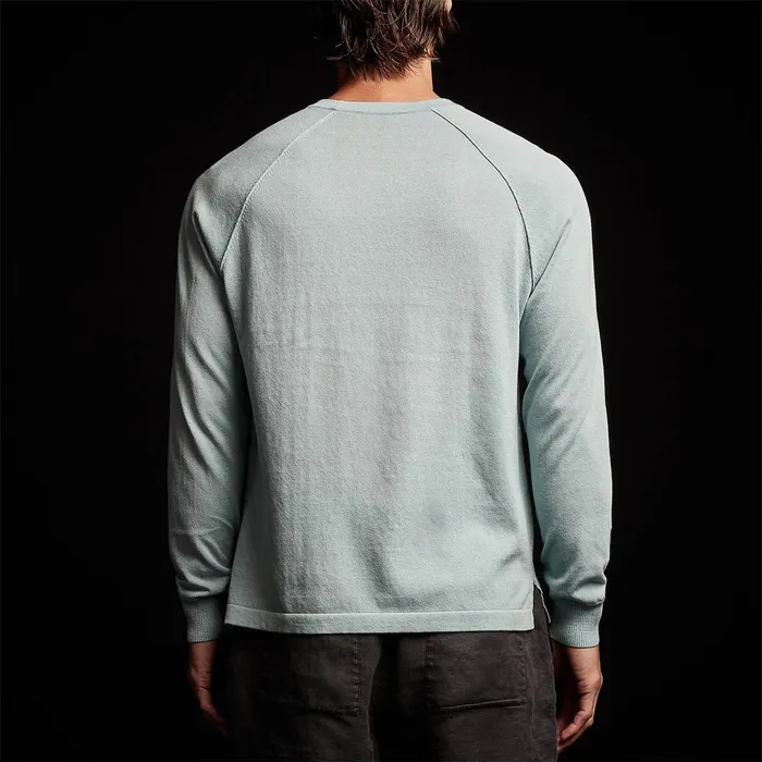 MEN James Perse SWEATERS Colony Knit Crew Baby Blue