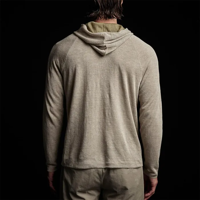 MEN James Perse SWEATERS Desert Linen Hoodie Naturalmilitary