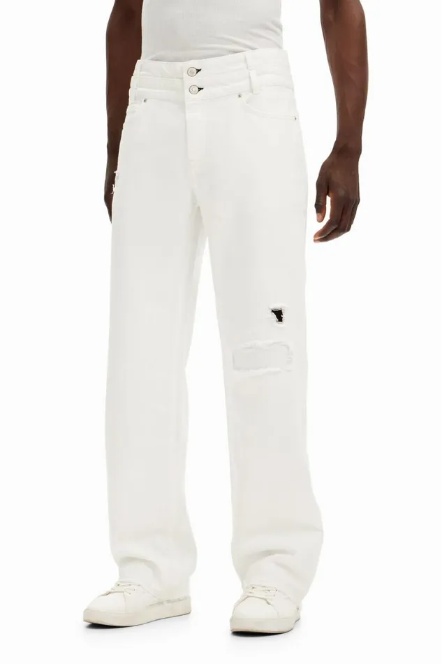 Men Jeans And Trousers Desigual Long Denim Pants