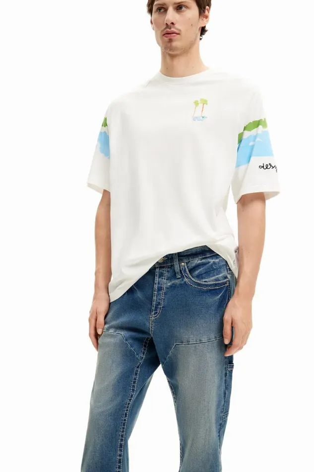 Men Jeans And Trousers Desigual Long Denim Pants