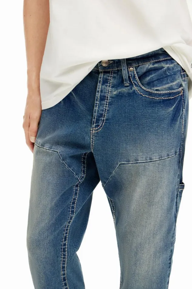 Men Jeans And Trousers Desigual Long Denim Pants